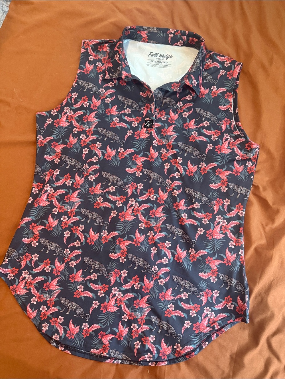 Full Wedge Sleeveless Collared Golf polo